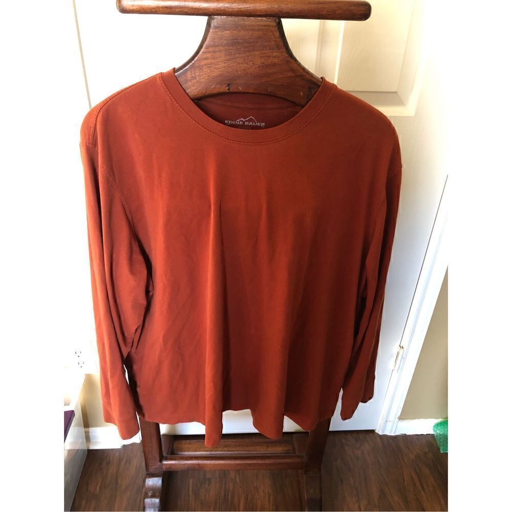 Eddie Bauer mens long sleeve pullover shirt Rusty size XXXL